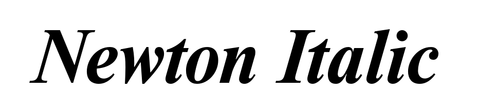 Newton Italic Yazı tipi ücretsiz indir
